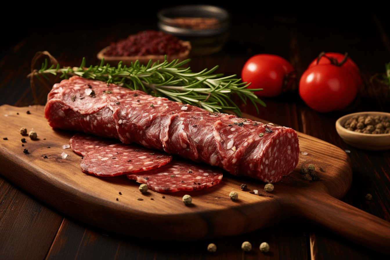 Hvor mange kalorier er der i spegepølse af oksekød?