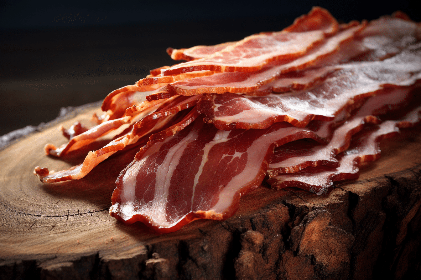 Hvor mange kalorier er der i et bacon stegestykke?