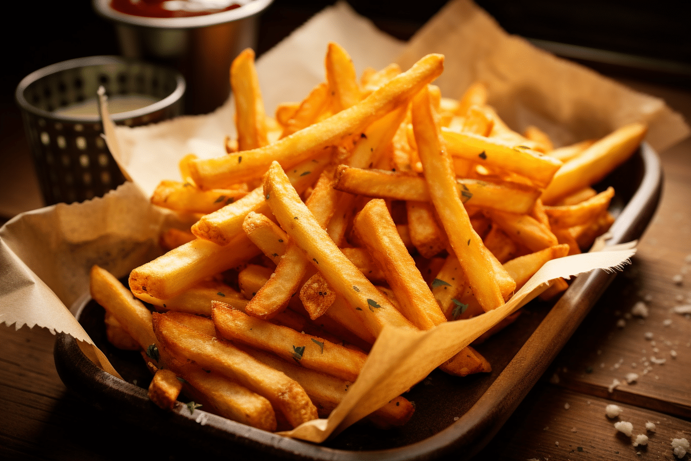 Hvor mange kalorier er der i friturestegt pommes frites?