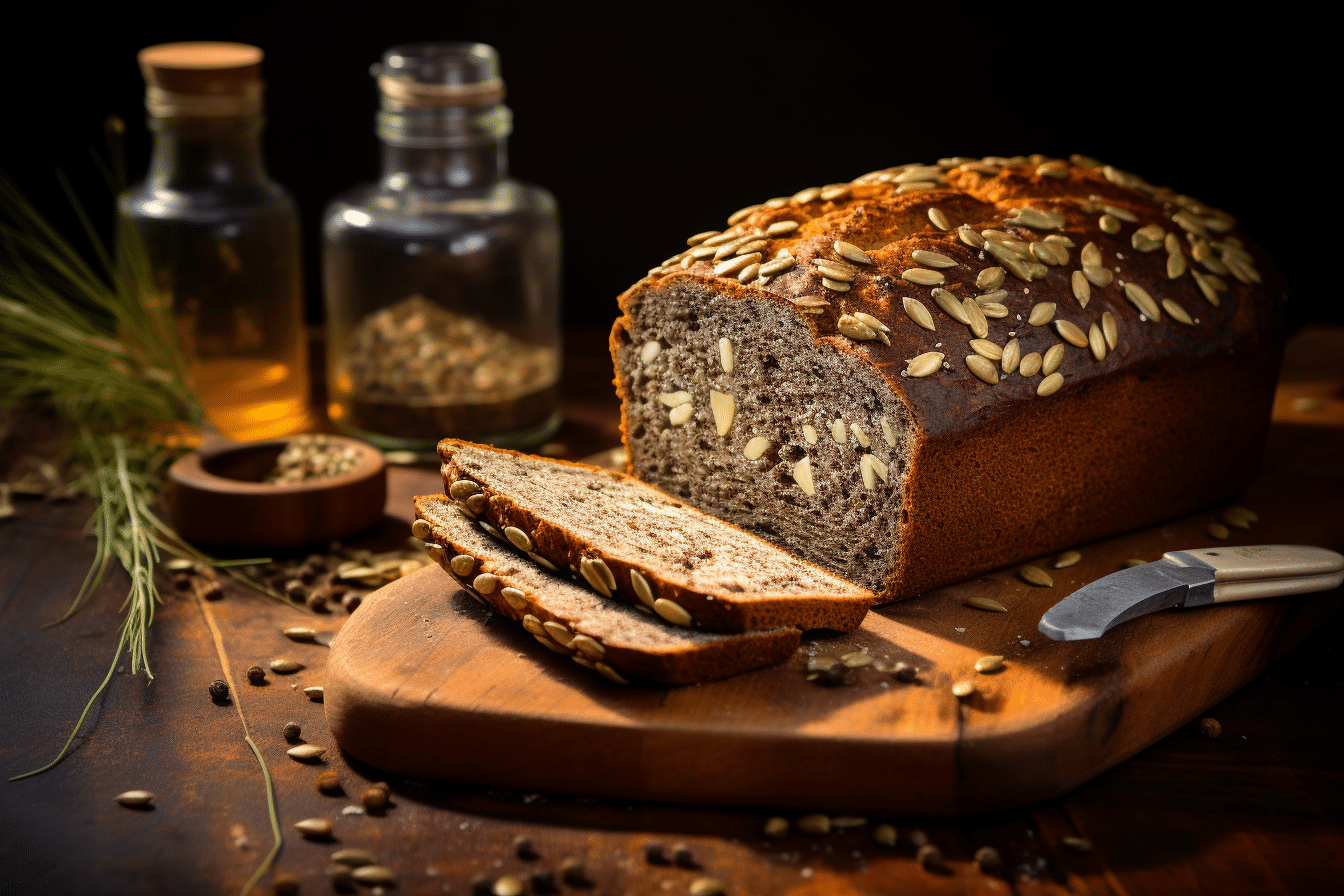Hvor mange kalorier er der i Rugbrød med fedtrige frø og kerner?